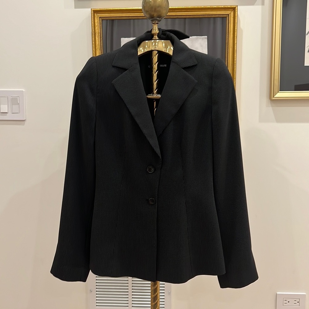 Giorgio Armani borgo 21 black polka dot blazer